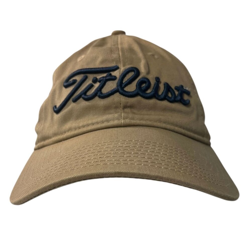 Titleist Raven Golf Club‎ Hat Sandestin Adjustable M/L Tan Khaki Cap New Era Y2K